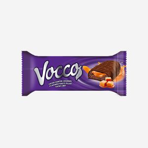 Cocoa Coated Caramel Flavored Sauce Filled Cocoa Cake